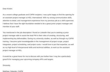 Winning Project Manager Cover Letter: Essential Tips and Examples